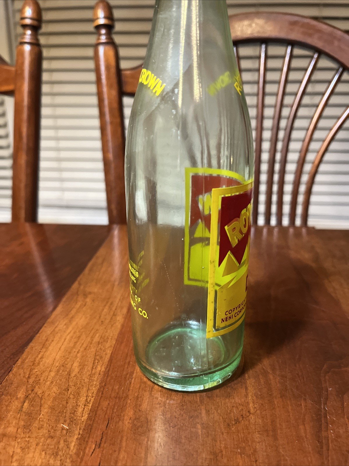 1953 Royal Crown Cola Soda Bottle Nehi Bottling 12oz Greenish Glass 6-286