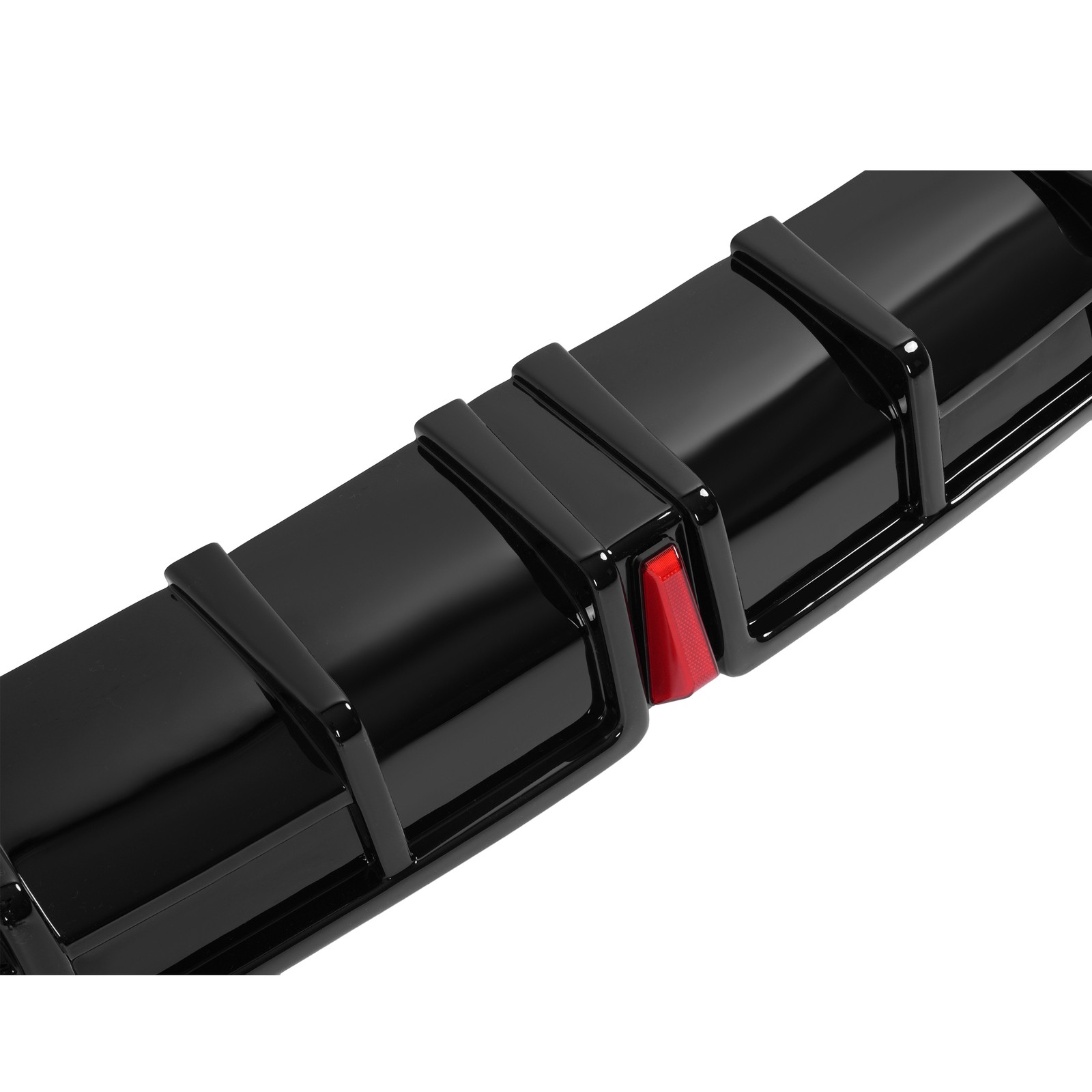 Rear Diffuser w/LED Light + Corner Spats Gloss Black For 2022-2026 Honda Civic