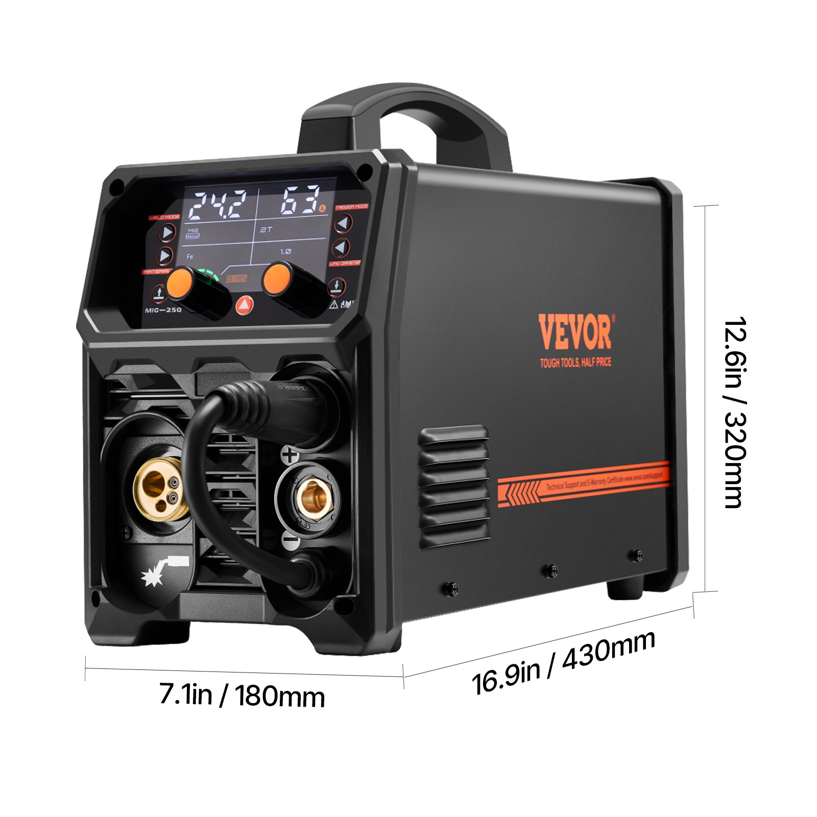 Pro MIG Welder 250A Pluse Mig Welding Machine 5-in-1 Synergic Welder Machine