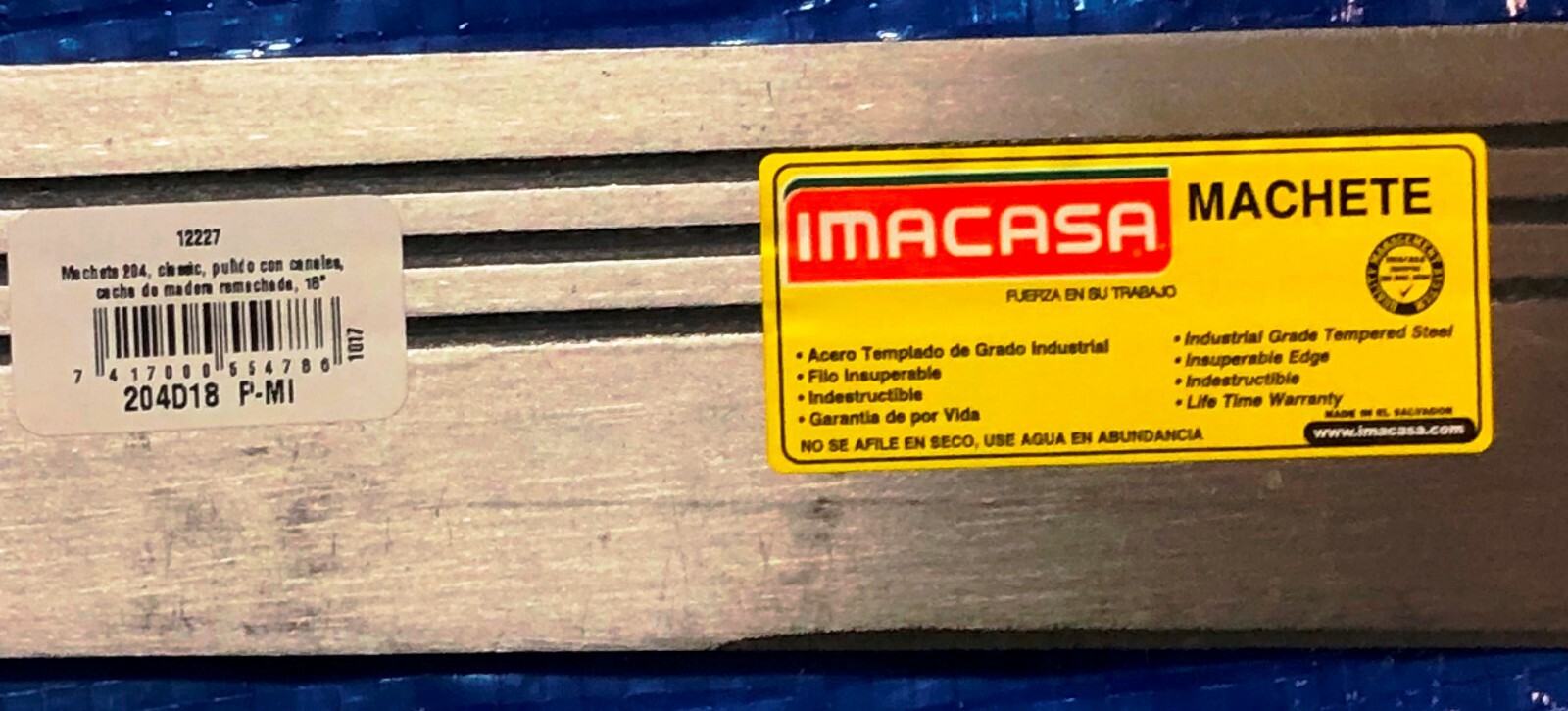 Imacasa Machete 204 18" With Grooves Wood Handles 204D18P-MI **L@@K**