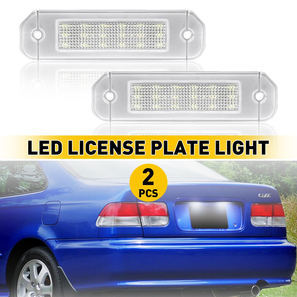 AUXITO 18LED Light License Plate Tag Lamp 6000K Canbus For 1992-2000 Honda Civic