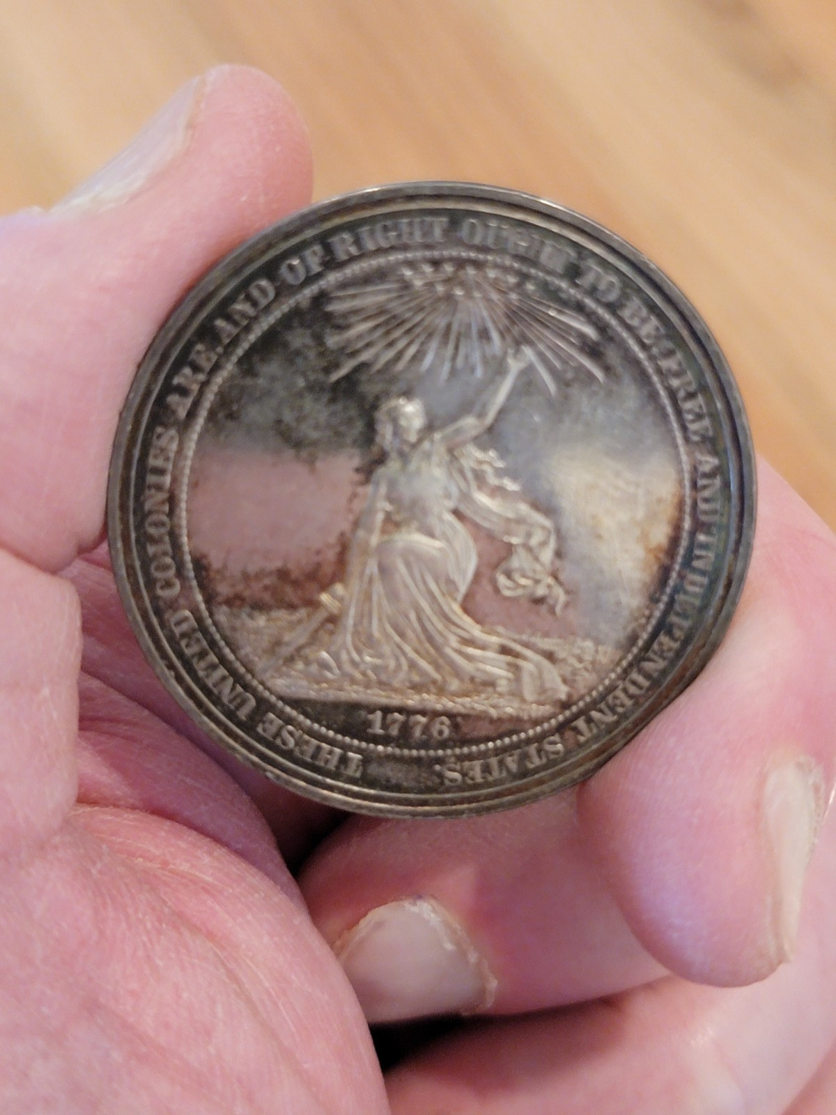 1876 HK-20 SO-CALLED DOLLAR OFFICIAL U.S. MINT CENTENNIAL SILVER PROOF MEDAL