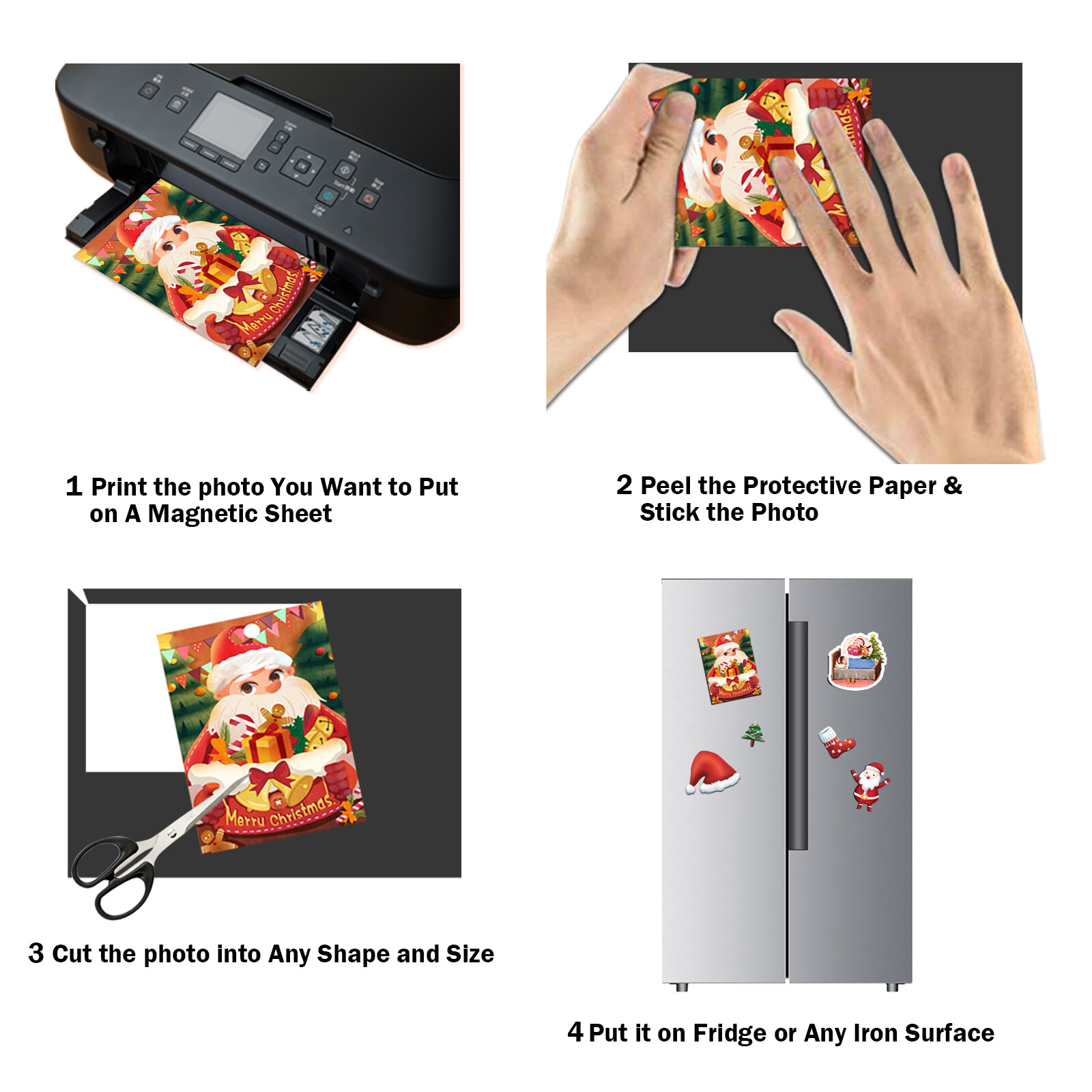 Stone City Self Adhesive Magnet Sheets 4X6 15Pcs Strong Flexible for Photo Strip