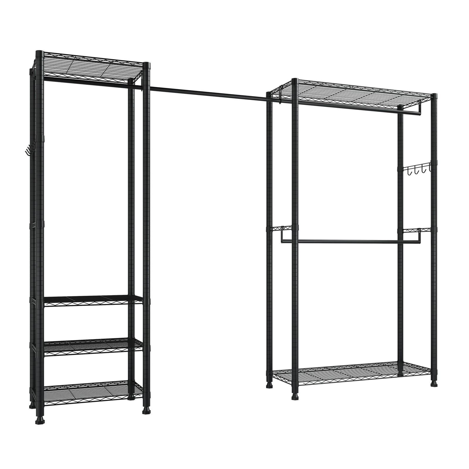 Uimoso Freestanding Closet Organizer with Durable Carbon Steel Frame
