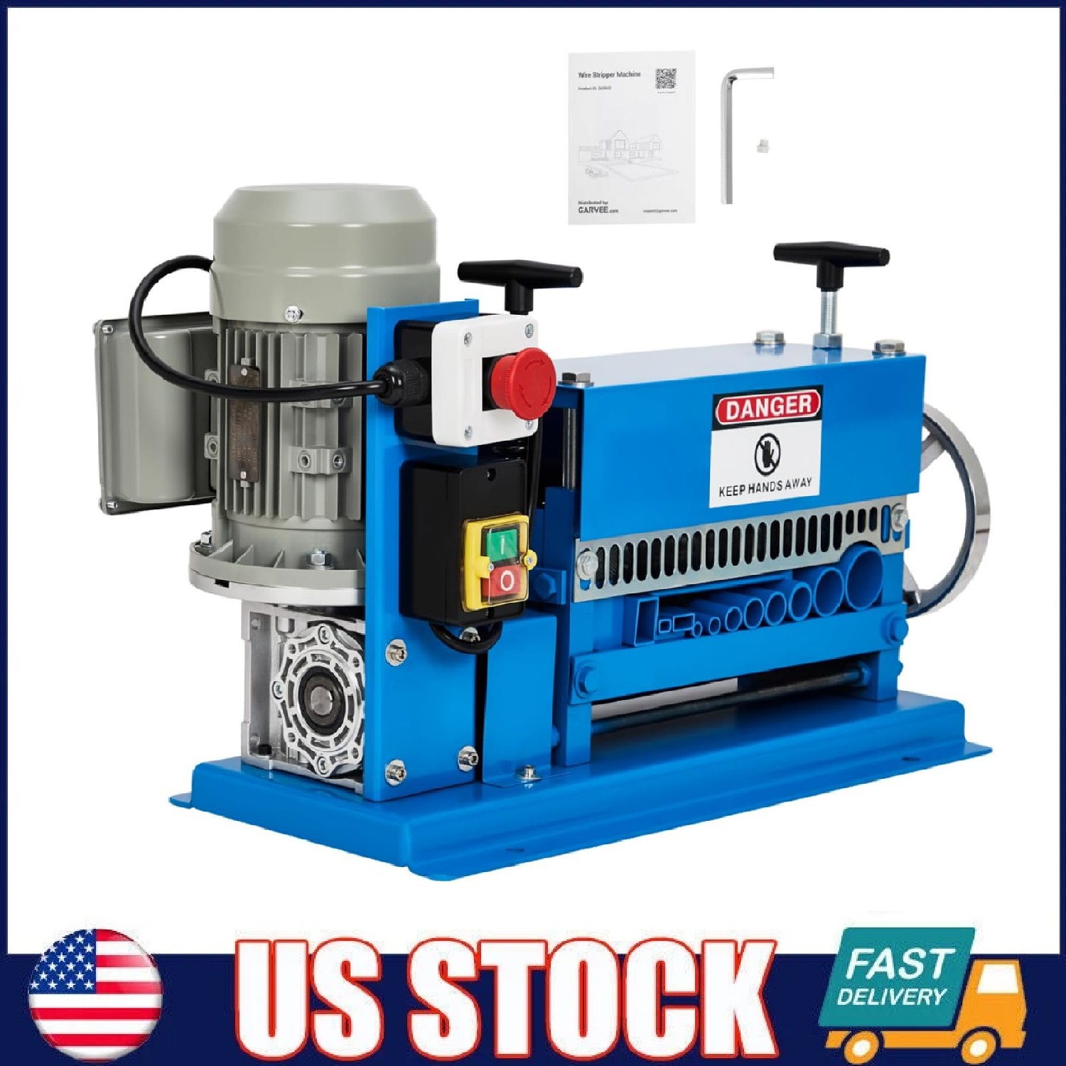 Electric Wire Stripping Machine ,Portable Scrap Cable Stripper 0.06"-1.5" 370W