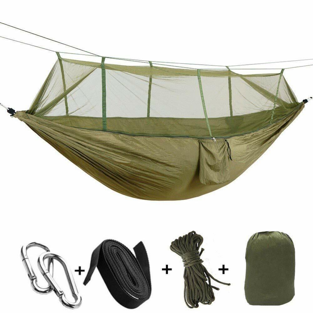 660lbs Portable Double Person Camping Hammock Tent with Mosquito Net Hanging Bed