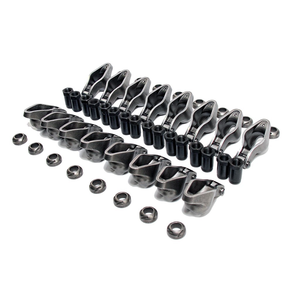SBC 350 Vortec Chevy Roller Tip Rockers 1.5 Ratio 3/8 w/ Polylocks Self Aligning