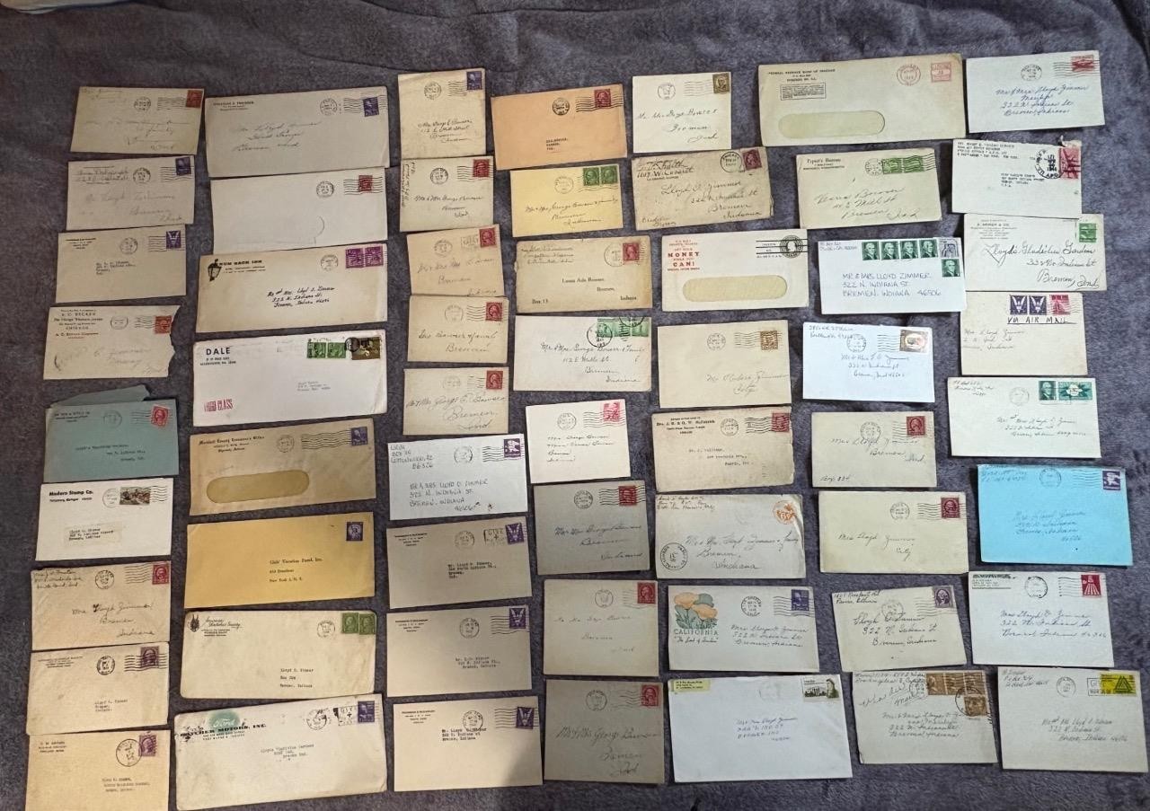 200+ Vintage Stamped Envelopes w/ Gladiolus Flower Gardens Related Letters