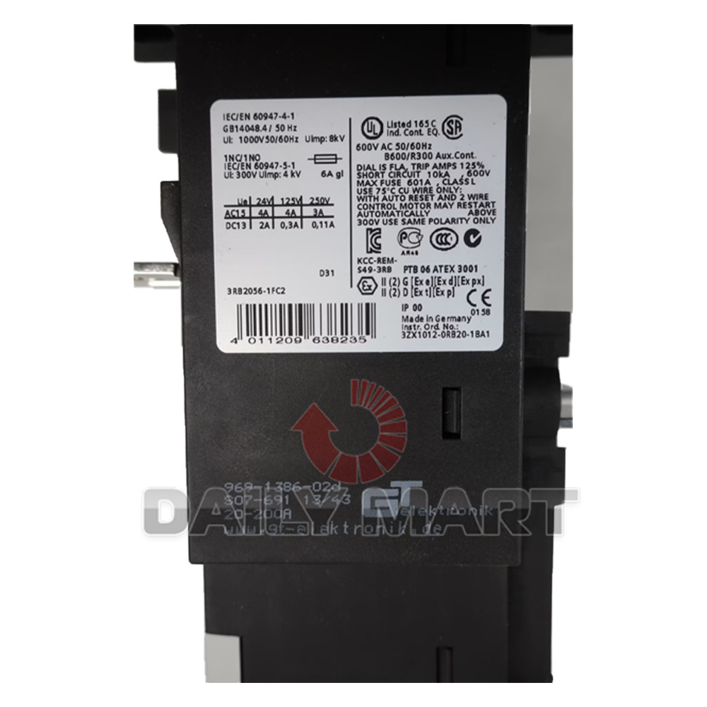 New In Box SIEMENS 3RB2056-1FC2 Overload Relay