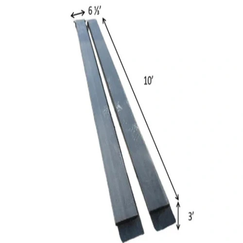 10FT Industrial Forklift Fork Extensions Black | All-Welded Steel | 6,600 lb