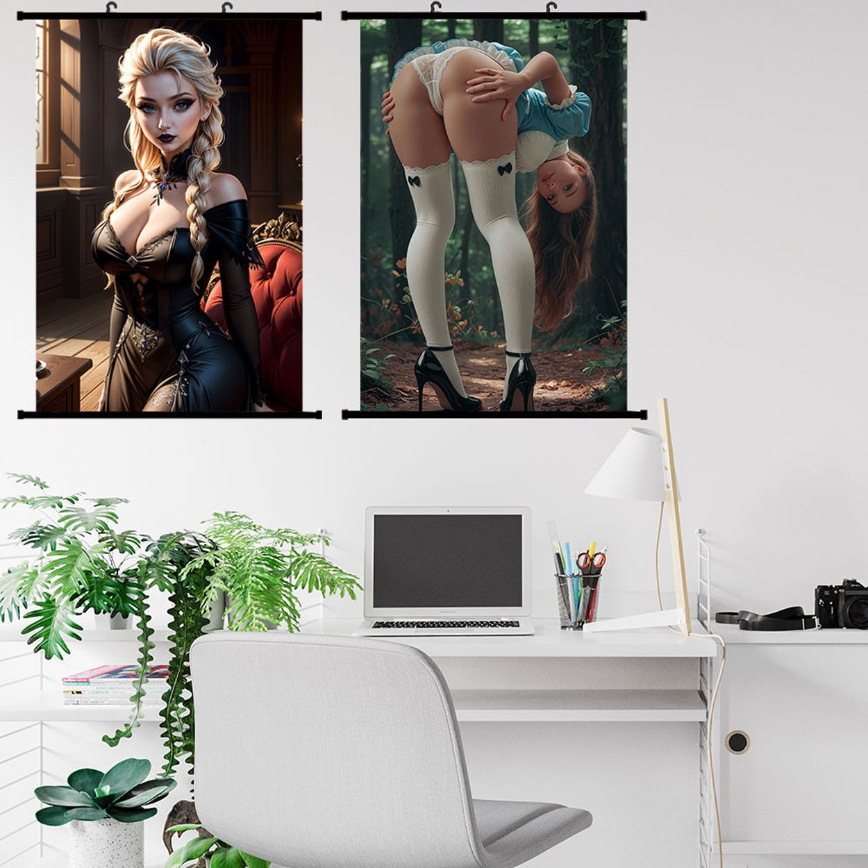 Anime Poster Sweet Girl Forest Art HD Wall Scroll Painting Decor 60x90cm