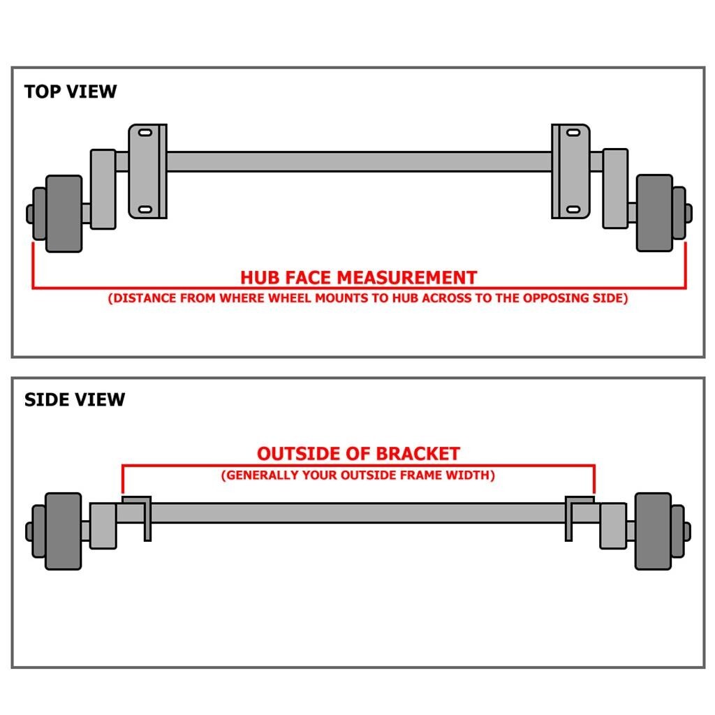 Dexter 3500 lb Torsion Suspension Trailer Axle Beam 81.63" HF 61.63"OB 10° DOWN