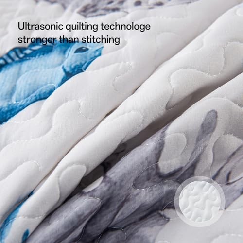 King Size Comforter Set，3 Pieces Down Alternative King(96"x90") Sea Turtle