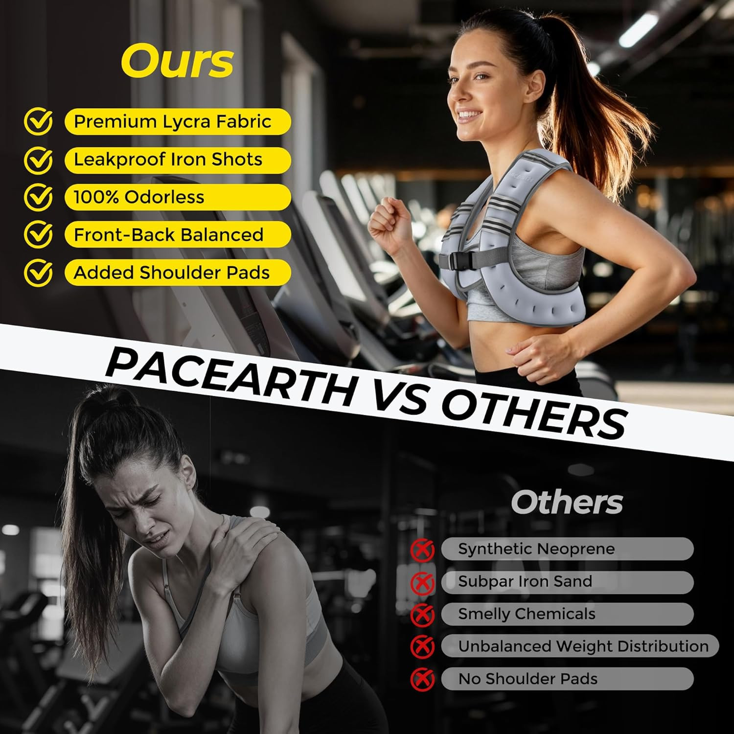 Weighted Vest,6Lb/8Lb/10Lb/12Lb/16Lb/20Lb/25Lb/30Lb Weight Vest with Reflective