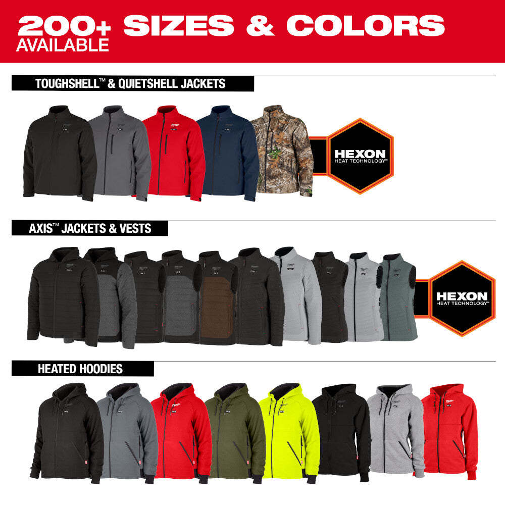 Milwaukee M100B-20XL M12 12V Durable Li-Ion Heated TOUGHSHELL Jacket - Bare Tool