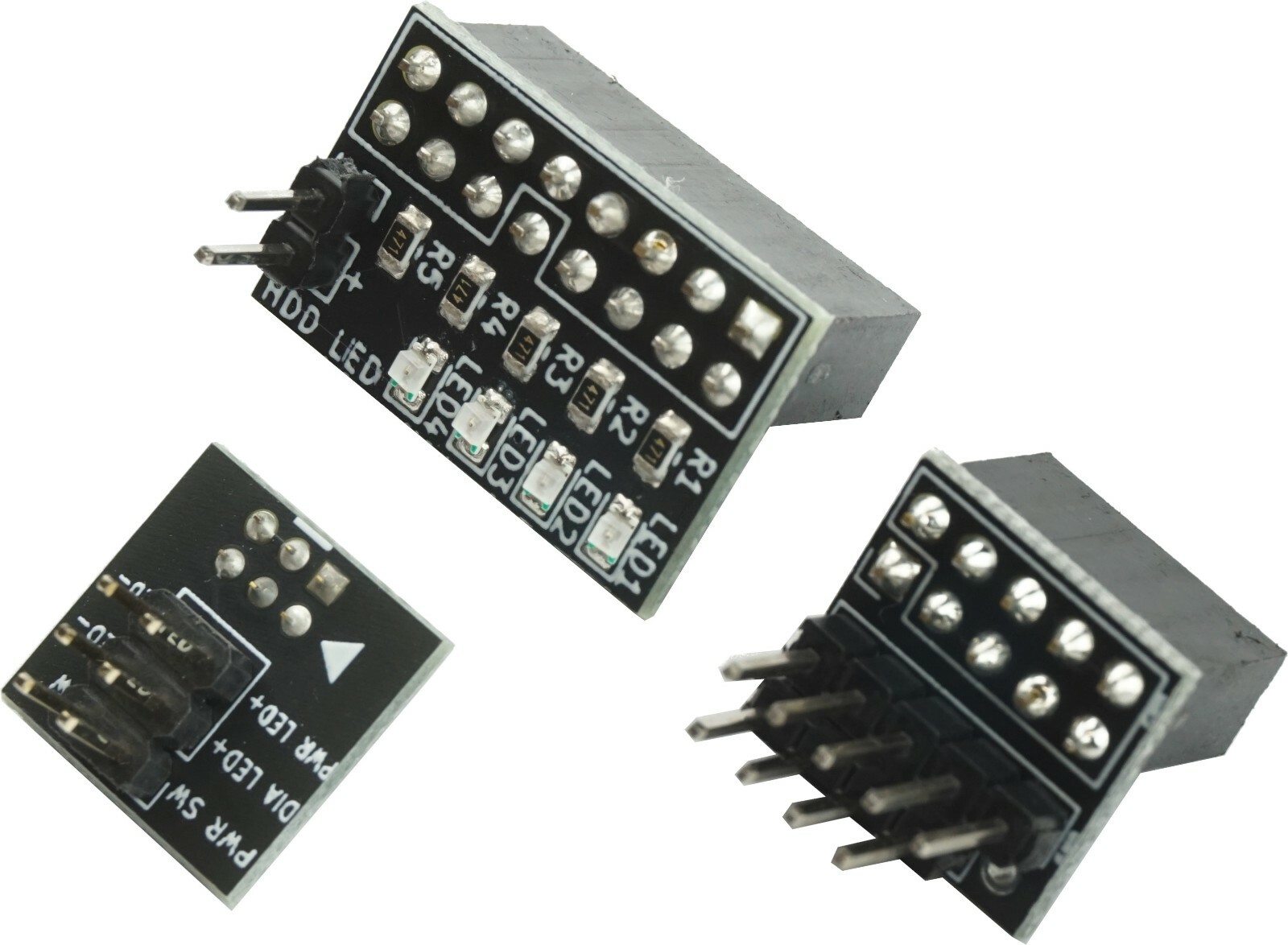 Front Panel Header Adapter Kit For Dell Optiplex 390, 3010, 3020 (3pc)