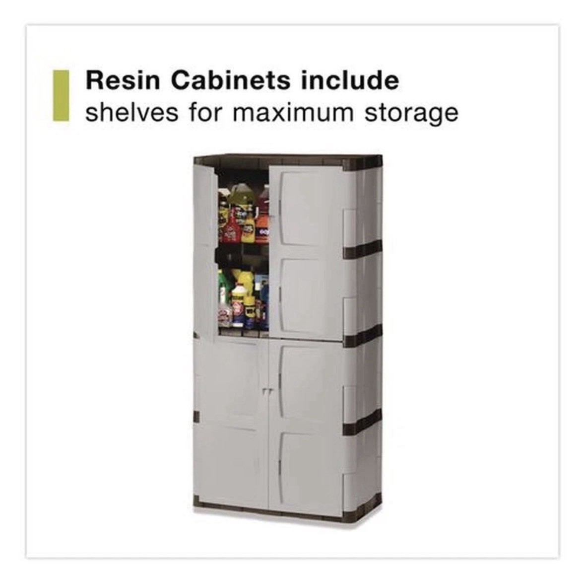 Rubbermaid 7083 36" x 18" x 72" Double-Door Storage Cabinet - Gray/Black New