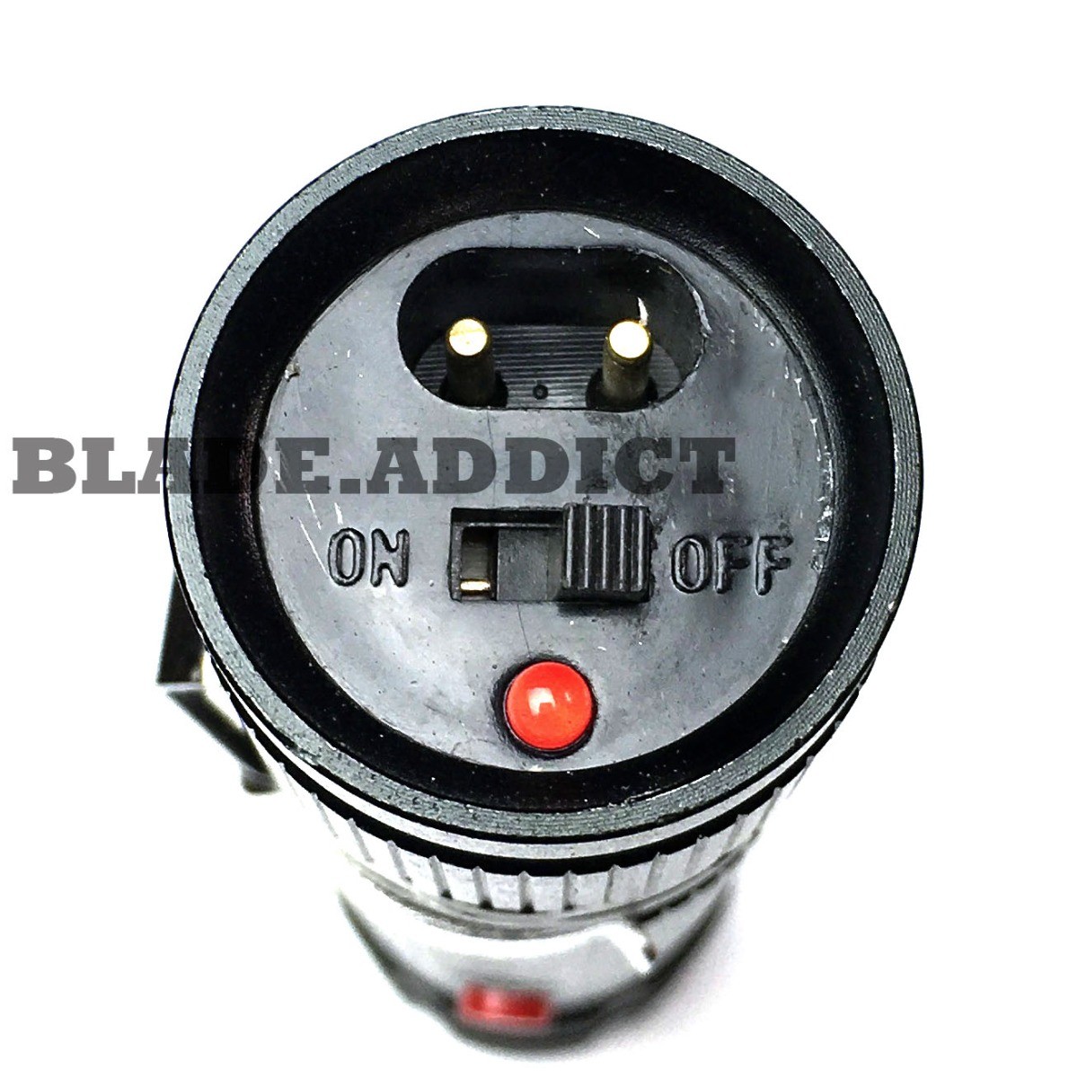 ALL BLACK Metal MILITARY Stun Gun 260 Million Volt Rechargeable LED Flashlight