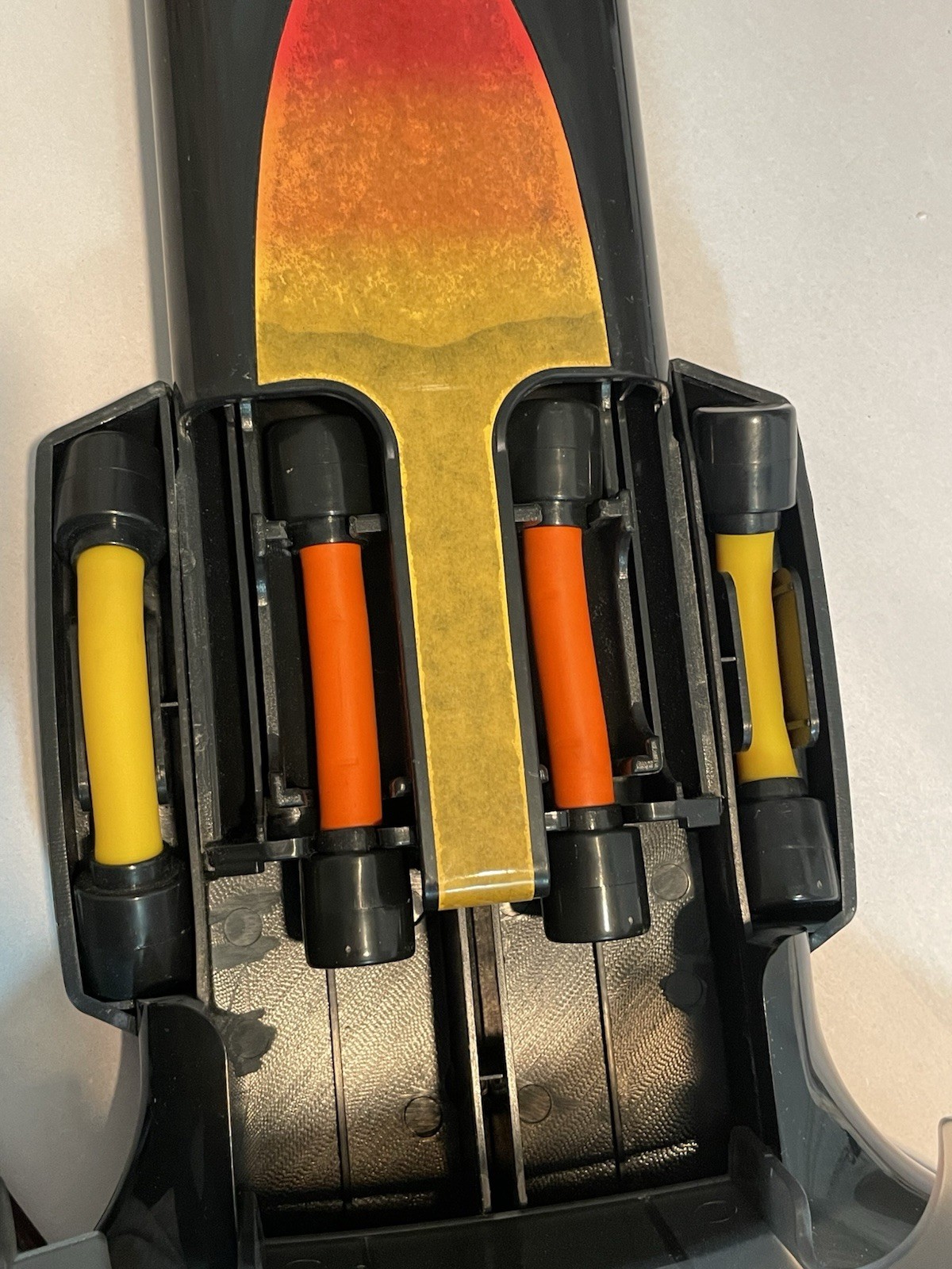 Vtg Six Second Abs Home Stomach Crunch Exercise Machine Orange Yellow Bands