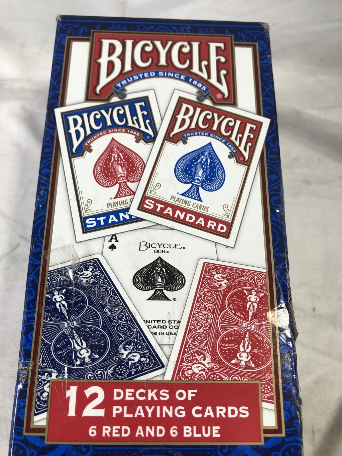 Bicycle 12 Decks Playing Cards 6 Red 6 Blue Standard Face