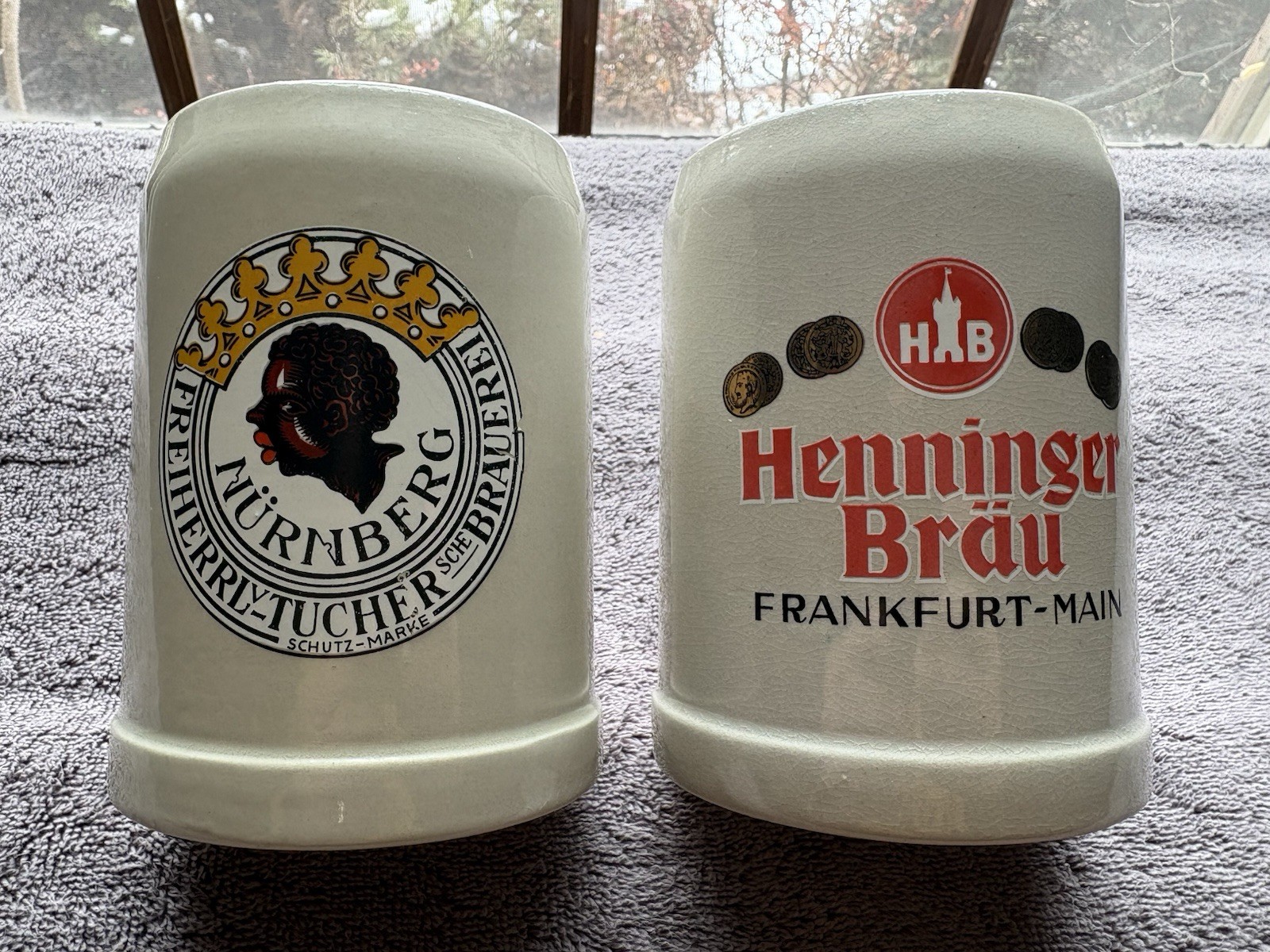 Vintage .5l Gerz Stoneware Ceramic Beer Steins Mugs W. Germany Lot of 3