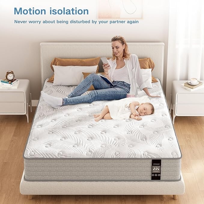 12" 14" Gel Memory Foam Twin Full Queen King Spring Hybrid Mattress in a Box