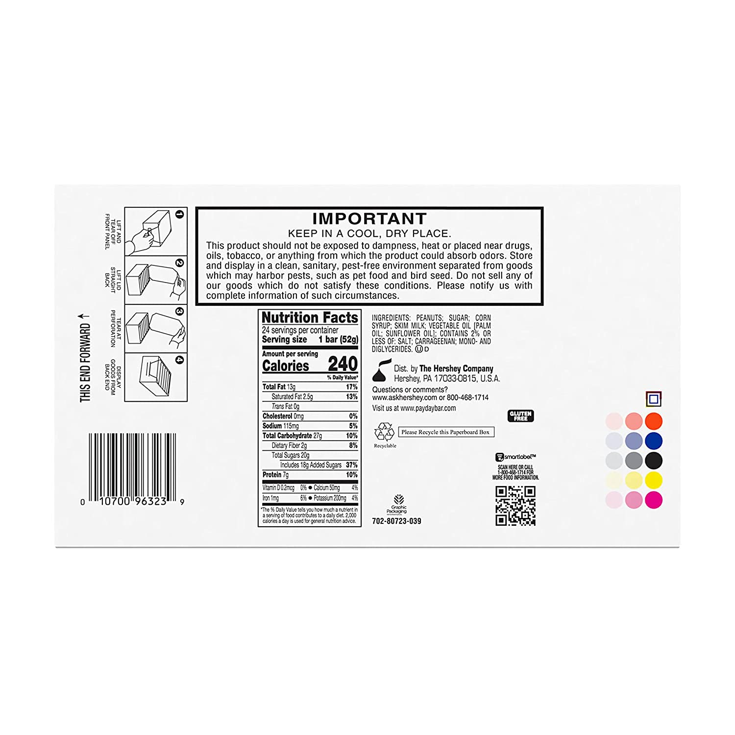 PAYDAY Peanut Caramel Candy Bars, 1.85 Oz (24 Count)