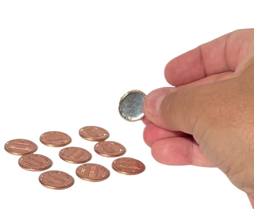 10 STEEL SHIM SHELL US PENNY TAIL Dime Magic Trick Hollow Coin Magnetic Vanish