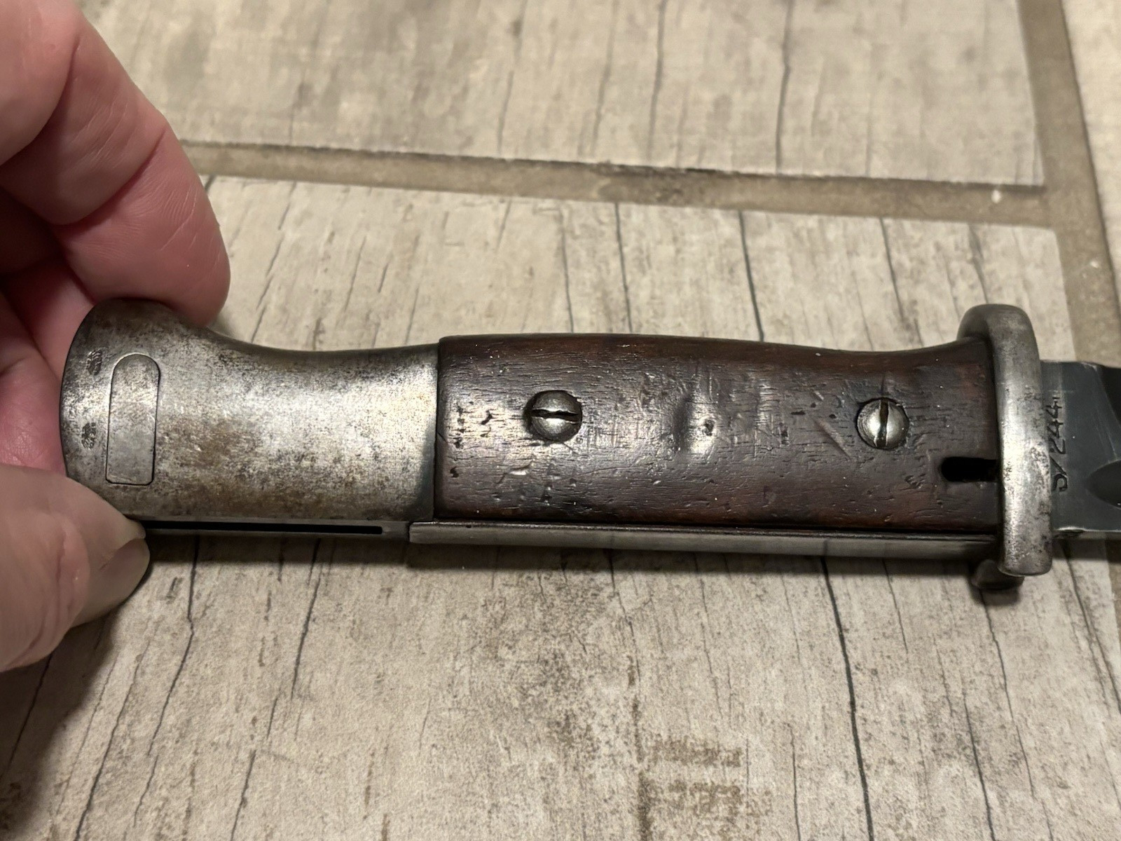 WWII German 98K Bayonet with Scabbard Early S/244 Production