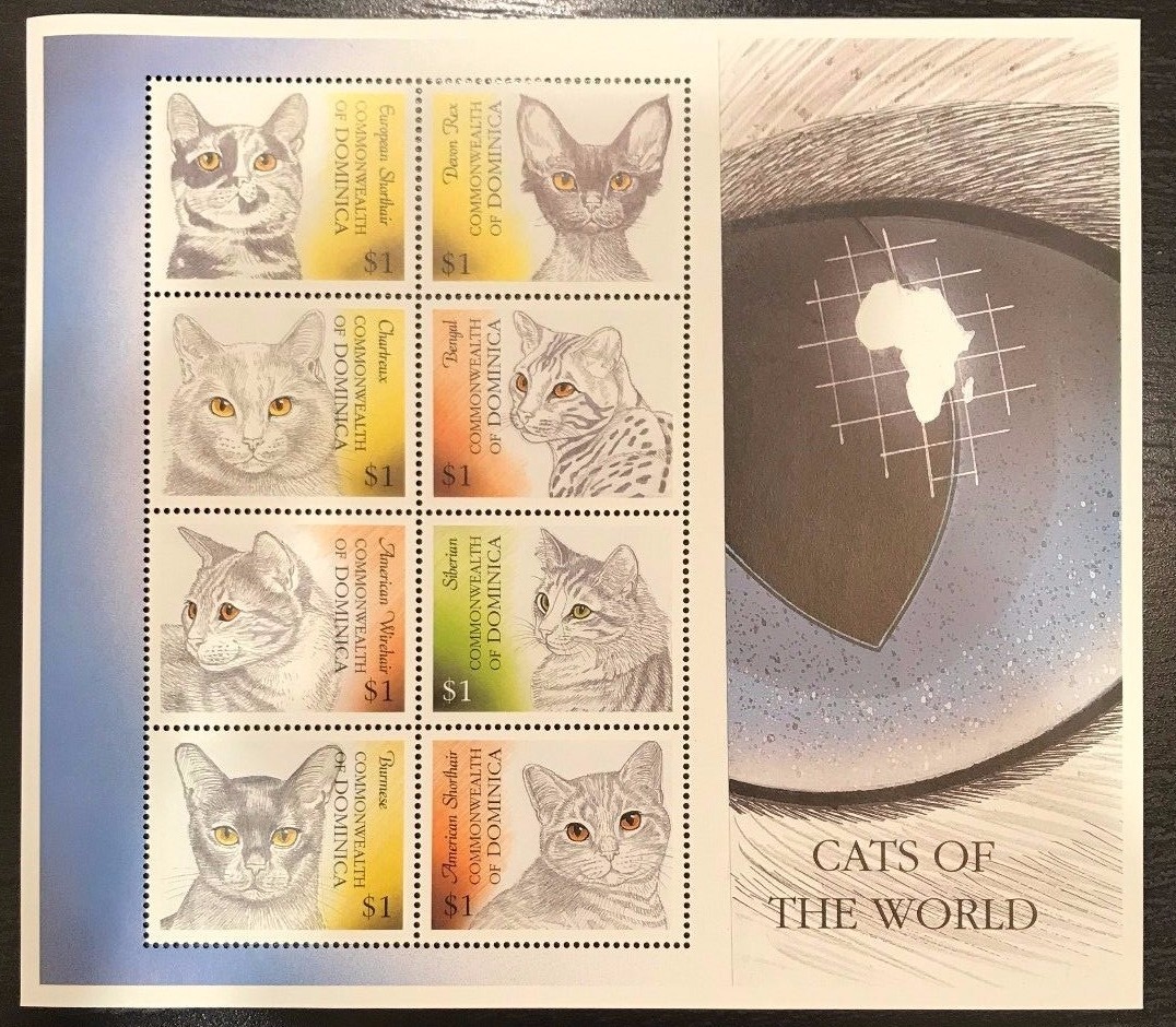 Dominica 2000 - Cats of the World - Sheetlet of 8 - MNH