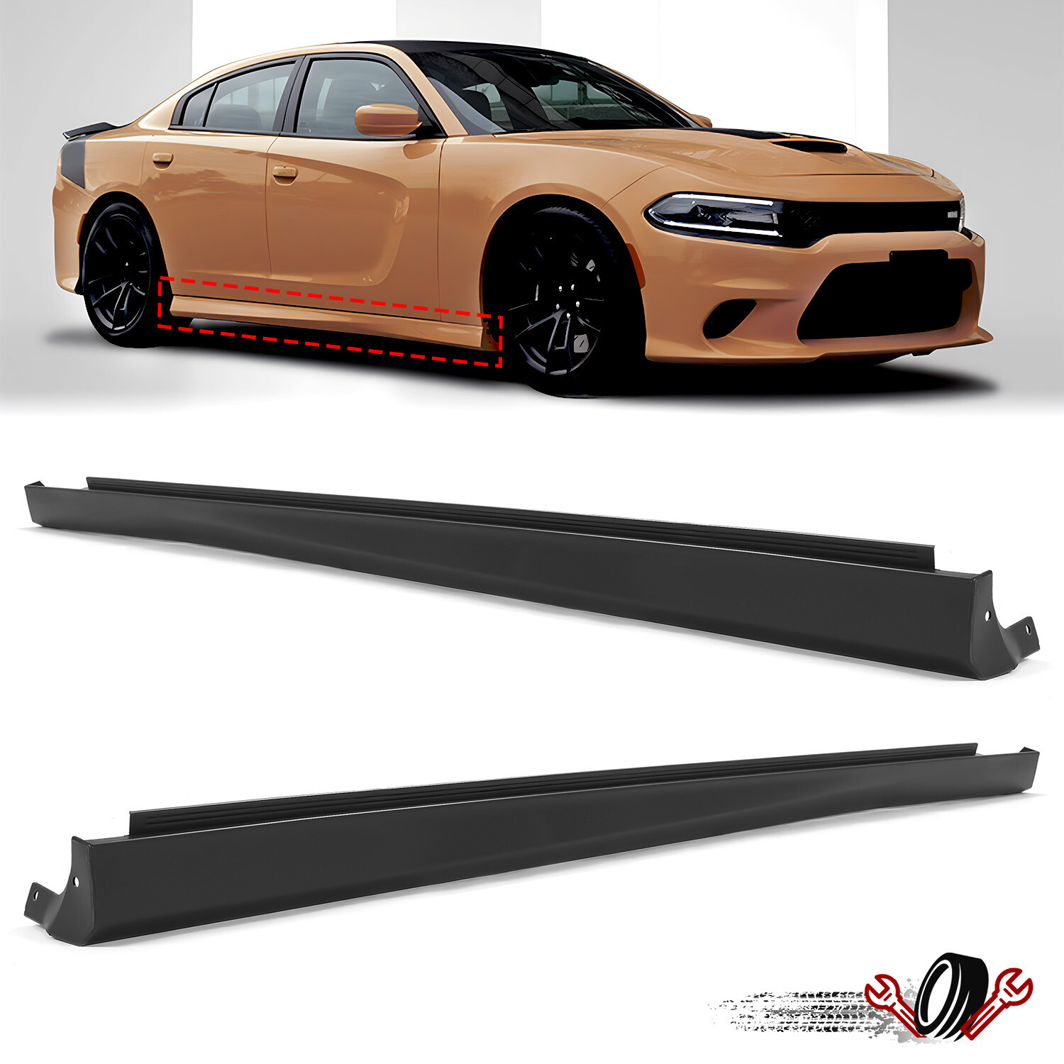 For Dodge Charger 2012-2023 Rocker Panel Molding Replacement Left Right Side