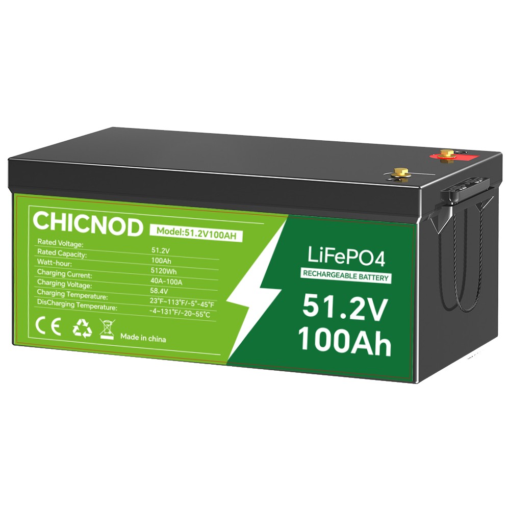 48V/51.2V 100Ah LiFePO4 Lithium Battery Built-in BMS Deep Cycle For RV Golf Cart