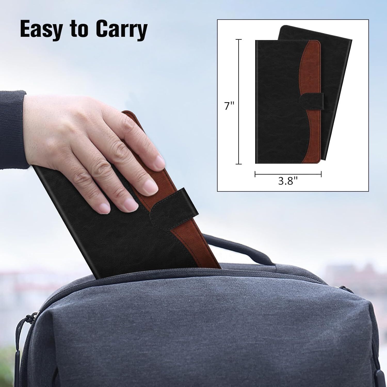 RFID Blocking Checkbook Cover for Personal Checkbook Big Capacity Standard Cover