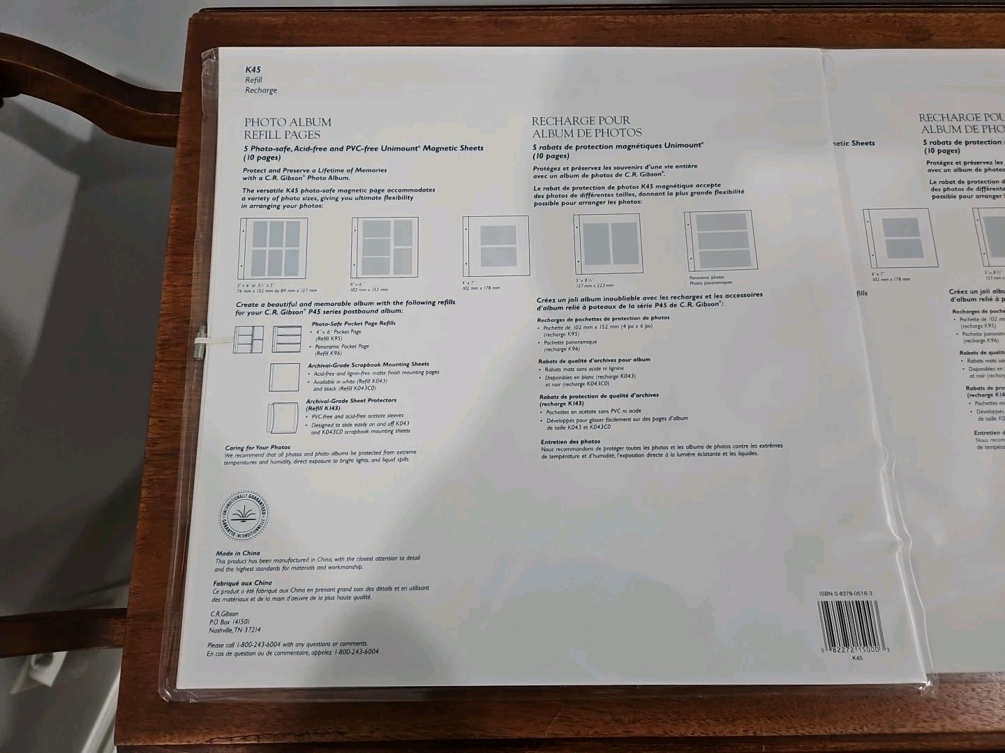 C R Gibson K45 Photo Album Refill 5 Pages Each Acid Free Unimount Magnetic Lot 2