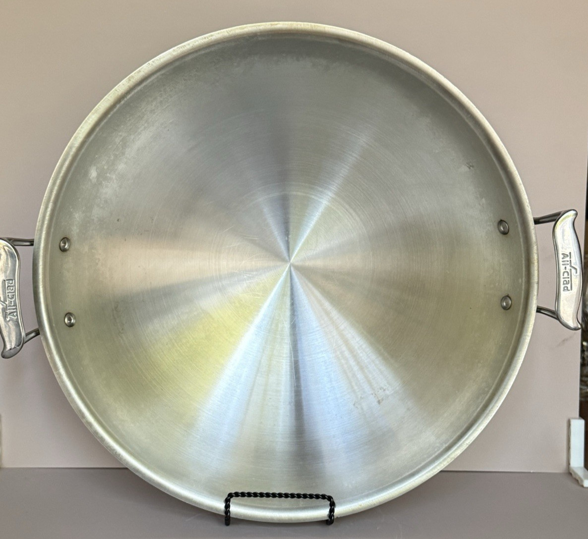 All Clad Stainless Steel Wok 16” Round Bottom No Fire Ring