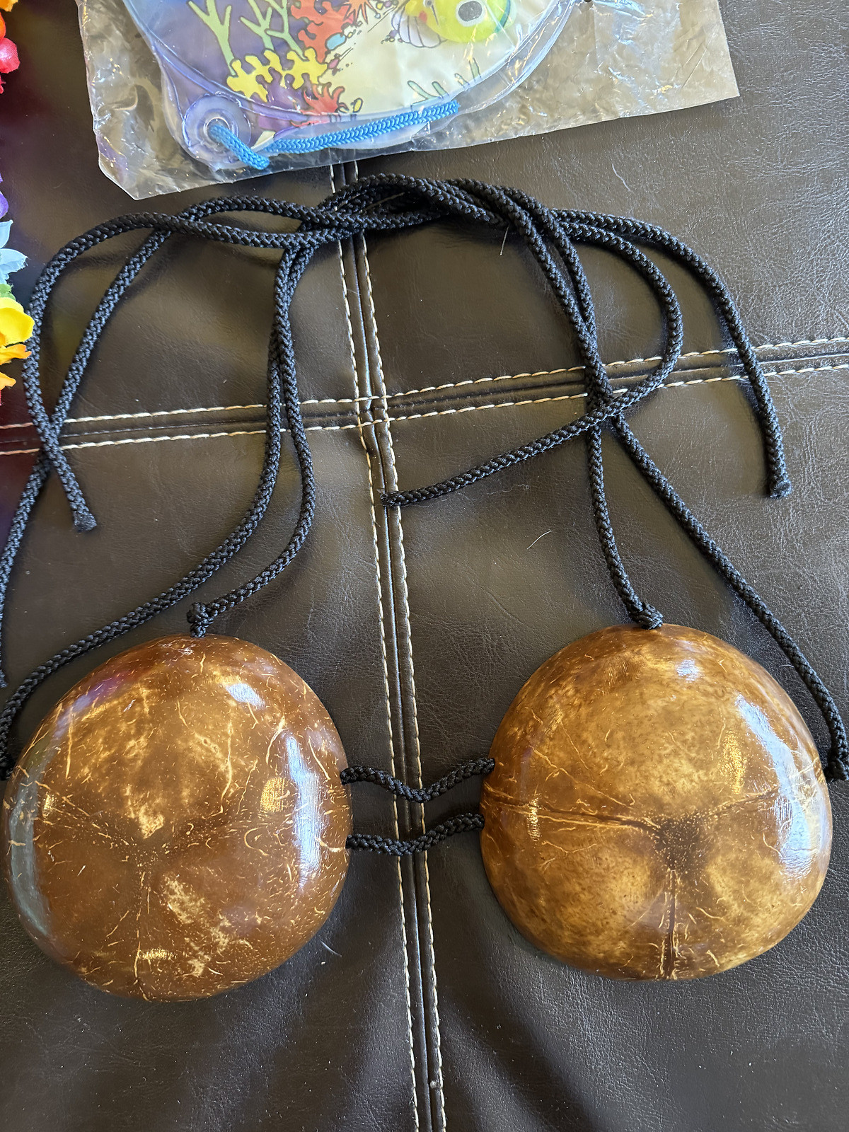 Hawaiian Coconut Shell Bra Luau Lei Hula Mermaid Costume Aqua Bra Grass Skirts