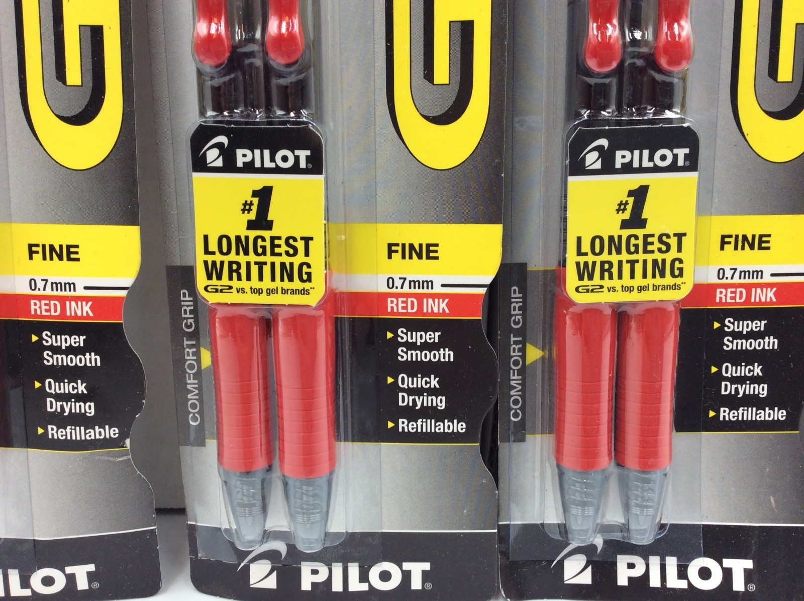 Pilot G2 Premium Gel Roller Pens, Fine Point 0.7 mm, Red Pens 🔥Pack of 12🔥