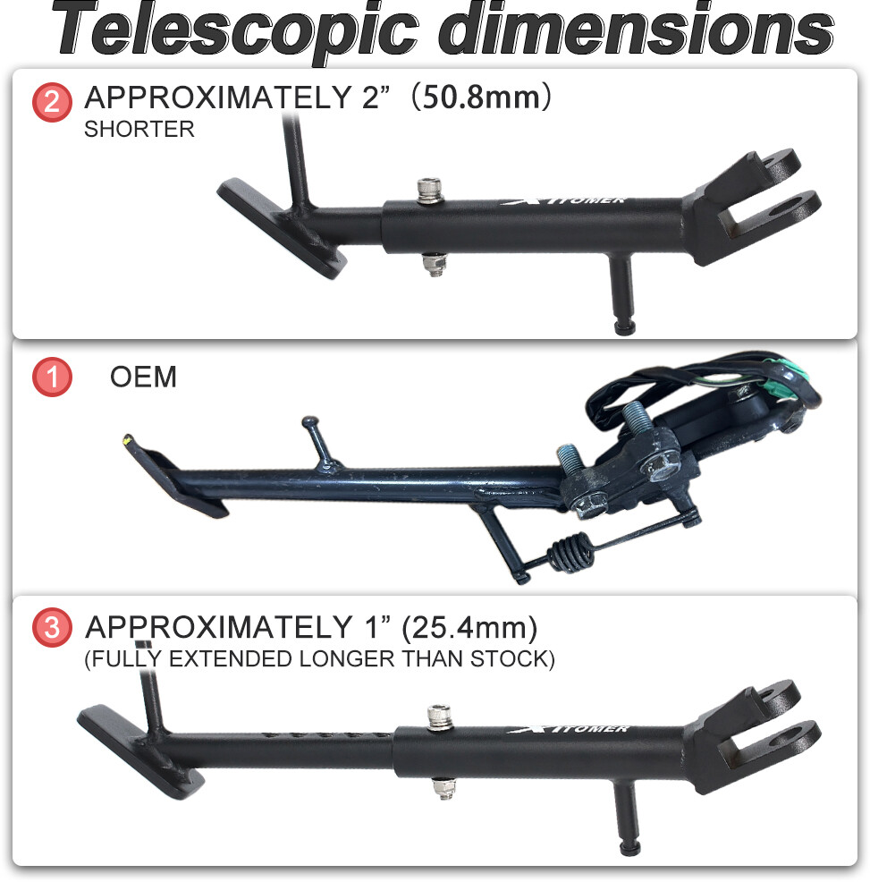 Adjustable Kickstand Sidestand Rear Stand Fit For Suzuki GSX-R1000 2009-2024