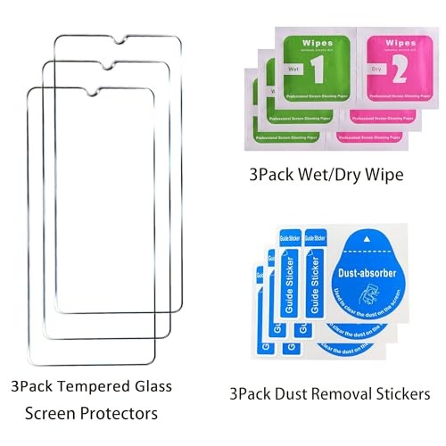 3 Pack Tempered Glass Screen Protectors for BLU G64, BLU G44, BLU G64L,Anti