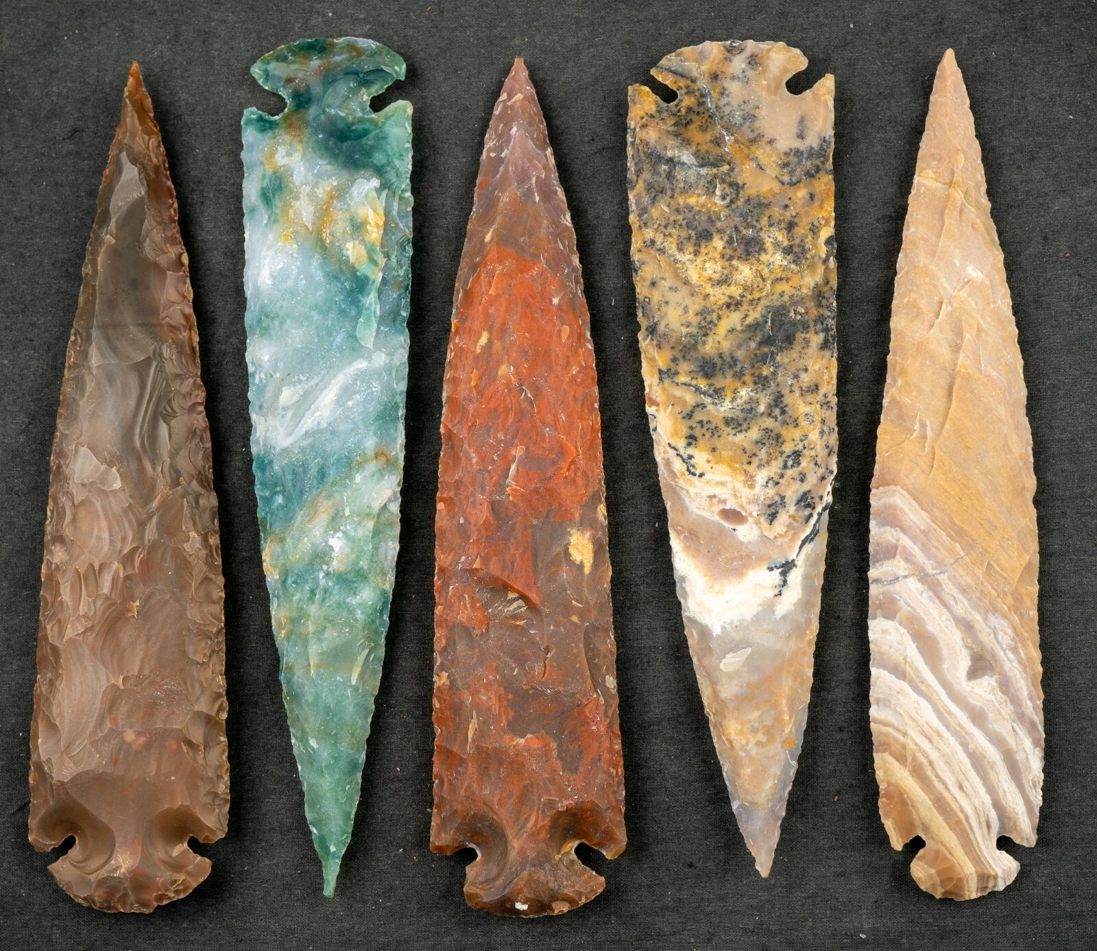 ** 8" Flint Spearhead Arrowhead Ohio Collection Project Point Knife Blade **