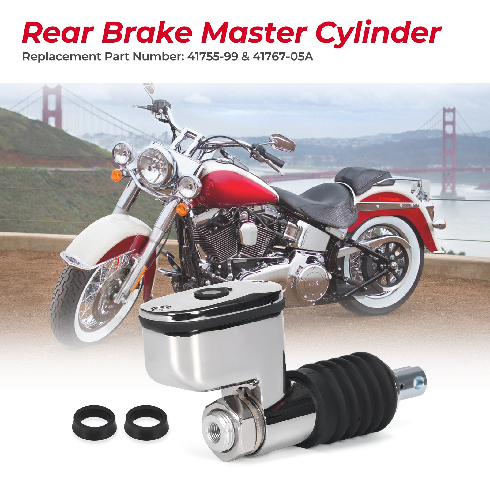 For Harley Rear Brake Master Cylinder fit Electra Glide model 41755-99 41767-05A