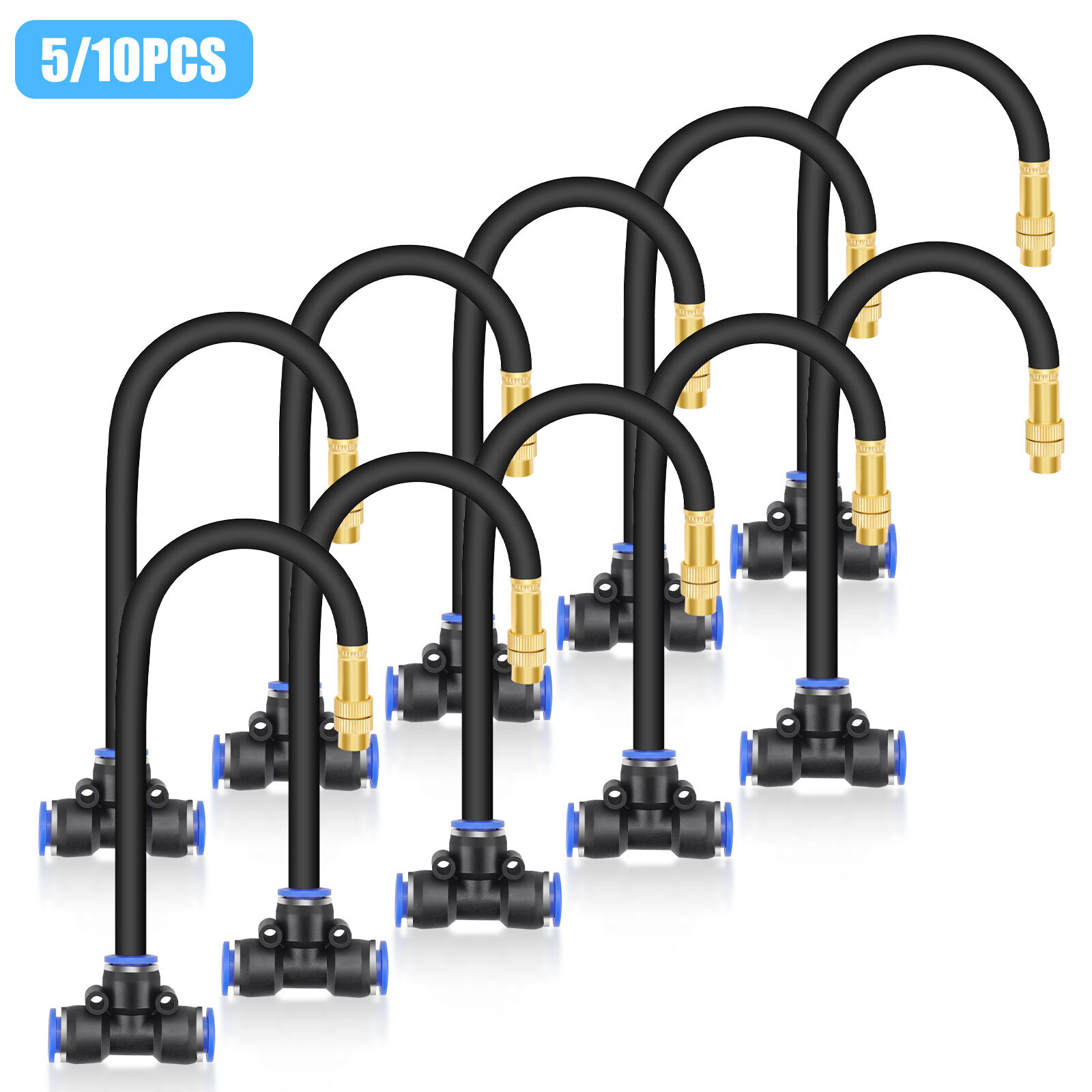 5/10PCS Garden Drip Irrigation System 360° Adjust Plant Hose Sprinkler Nozzles