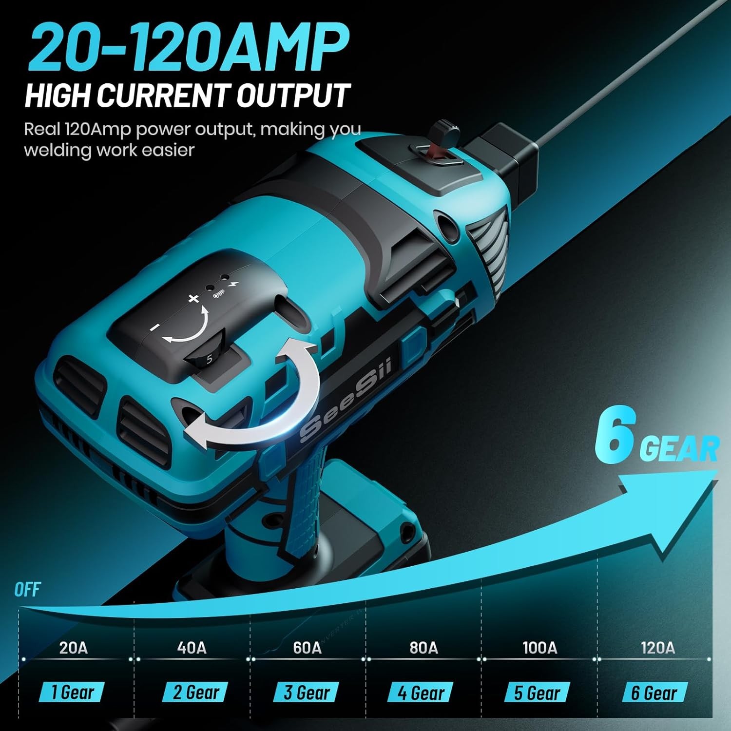 Handheld 110V 120Amp ARC Welder, Portable IGBT Inverter Wedling Machine