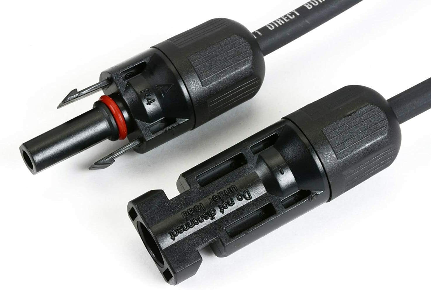 TEMCo 8 AWG Solar Panel Extension Cable - 100 Feet Black + 100 Feet Red