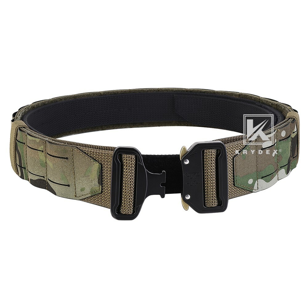 KRYDEX Tactical 2 in Battle Belt Laser Cut MOLLE Inner Belt Padded Anti-Slip Pad