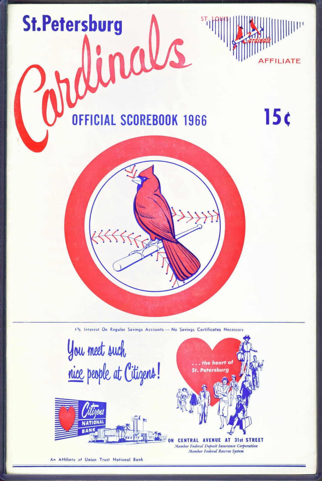 1966 Foremost Milk St. Petersburg Cardinals Set (20) w/ Program SPARKY ANDERSON