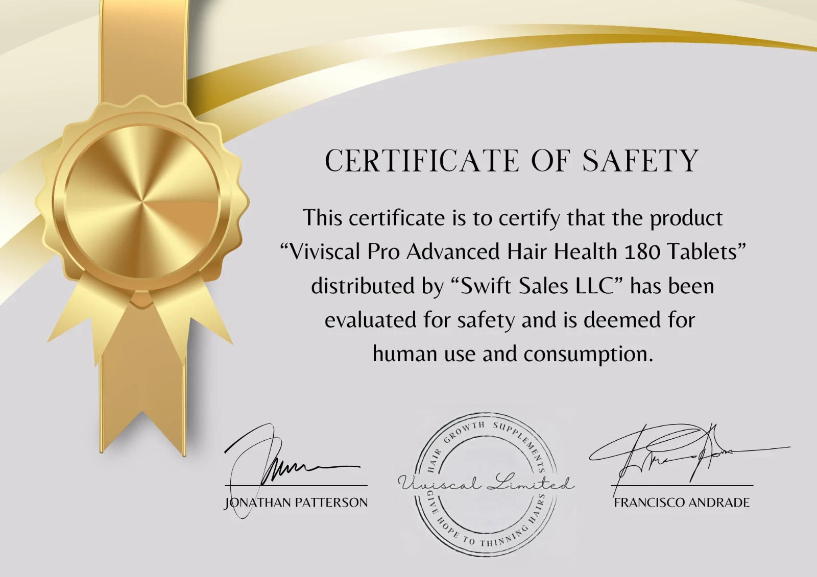 VIVISCAL PRO - Professional Hair Growth Supplement 180 Tablets, Expiring in 2027