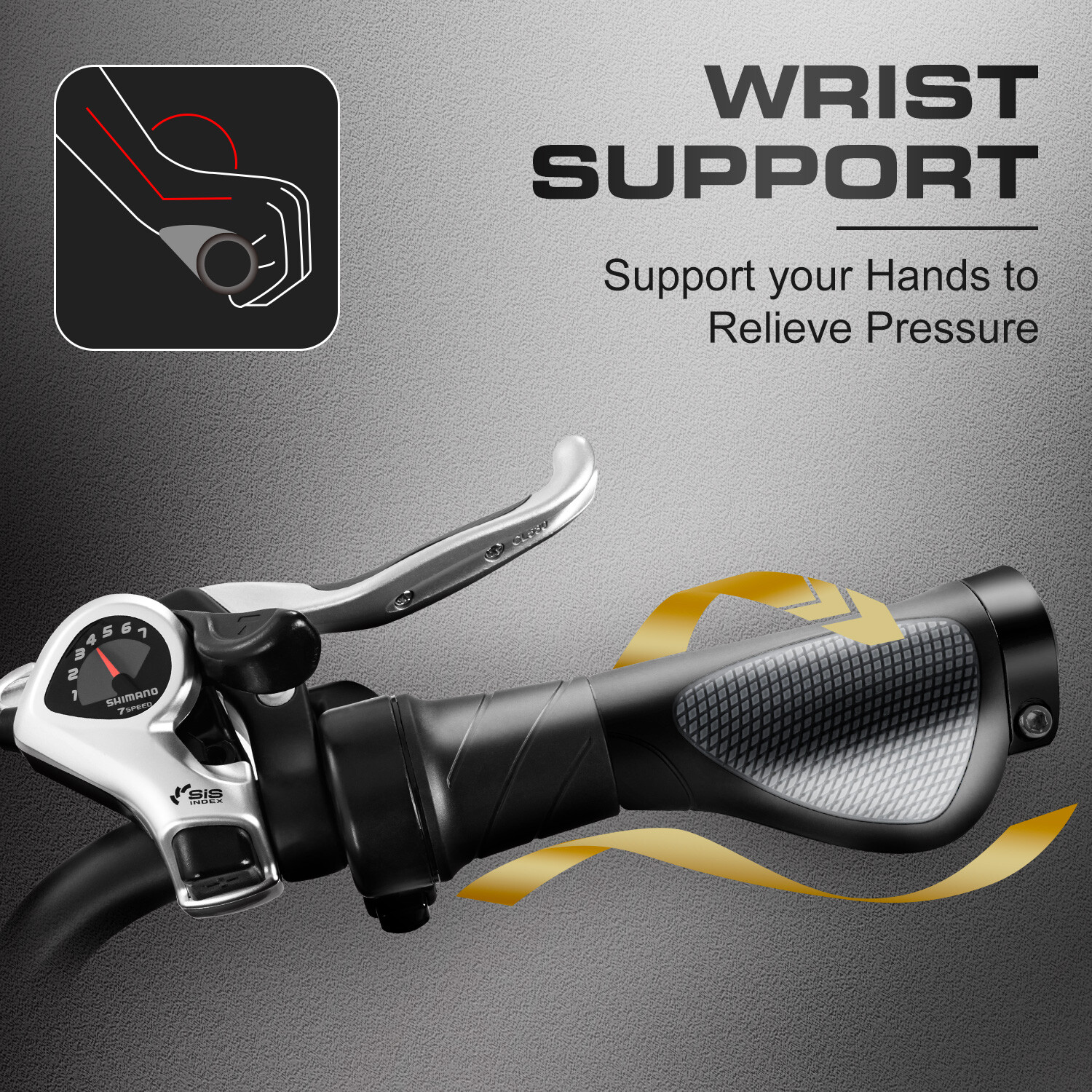 Bike Grips Rubber Non-slip Bicycle Handlebar Ergonomic Cycling Lock On for Ebike