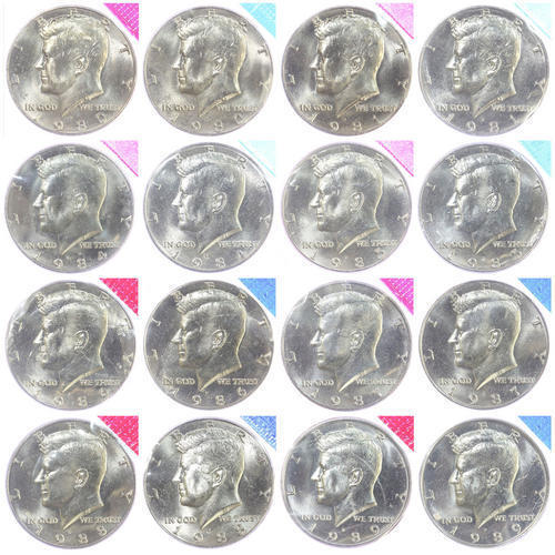 1980-1981 1984-1989 P D Kennedy Half Dollar BU Mint Cello Run Set 16 US Coins