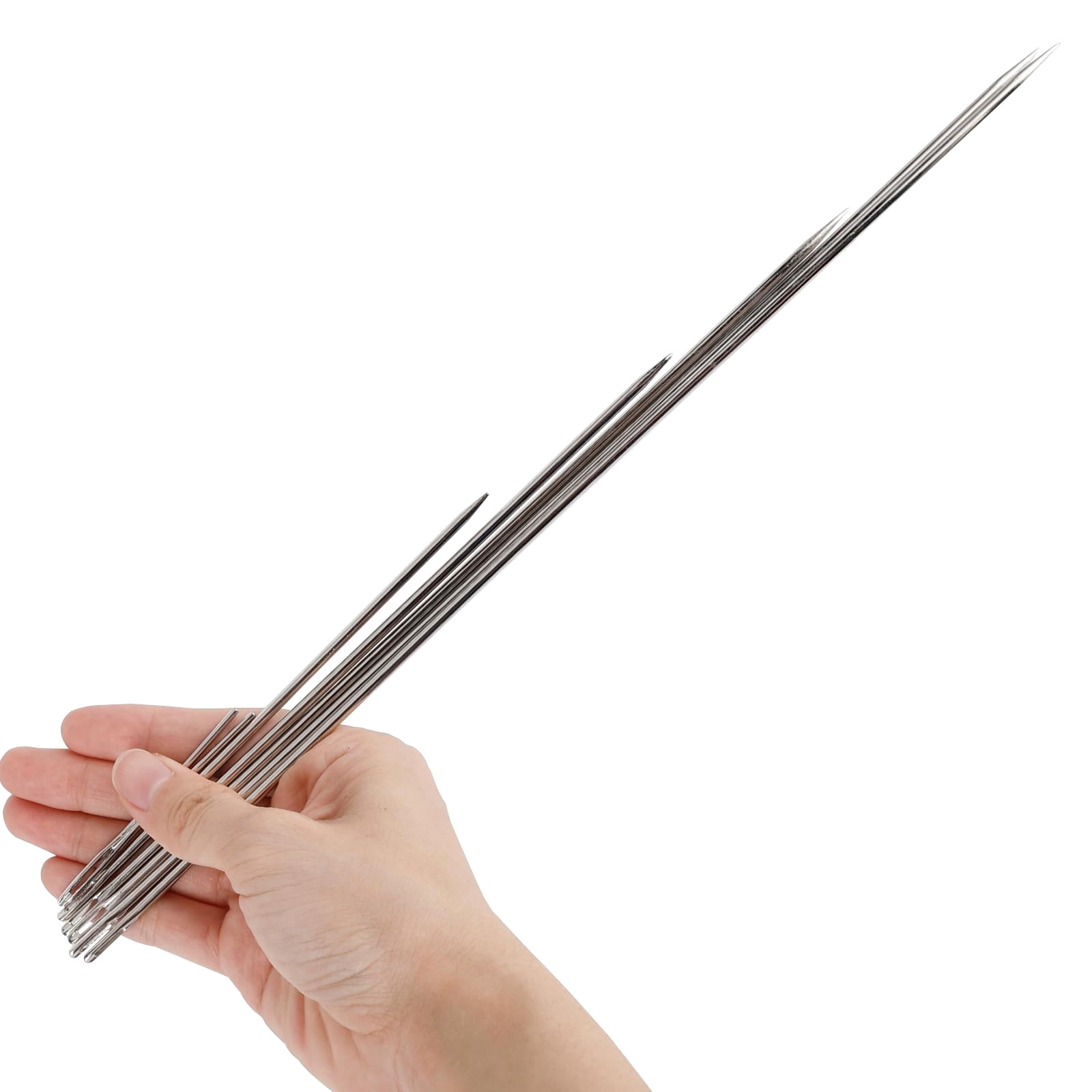 Upholstery Needles 5 Pcs 4 to 12 Inch Large Eye Steel Repair Stitching Tube DIY